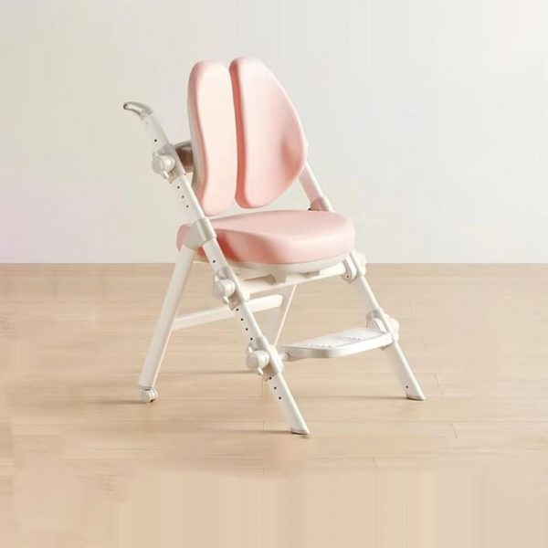 "Solid Color Cotton Upholstered Children's Chair Adjustable Height Upholstered Chair(s) Wheels Included"