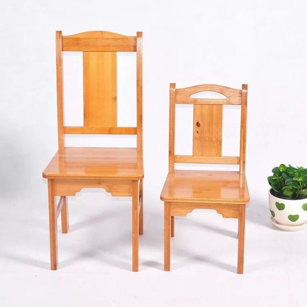 "Modern Style Natural Finish Wood Solid Color Kids Chair for Kids"